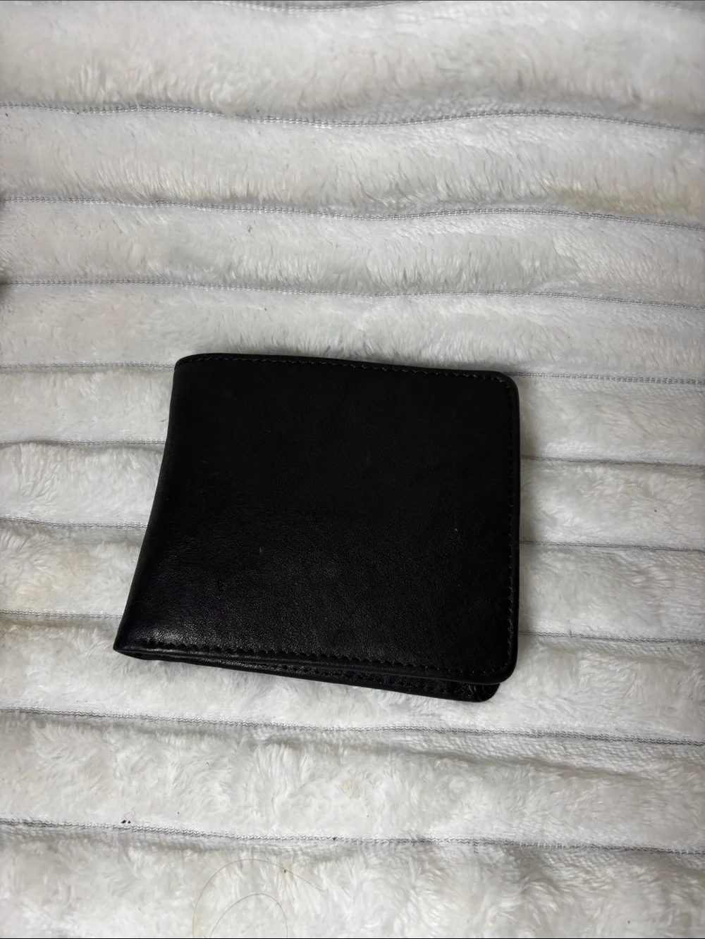 Massimo Dutti Leather Black Wallet EUC